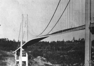 The twisted Tacoma Narrows Bridge The twisted Tacoma Narrows Bridge