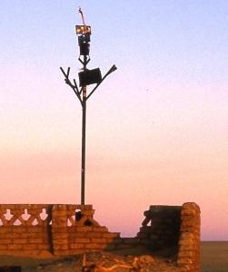 The metal sculpture that replaced the Tree of Ténéré. The metal sculpture that replaced the Tree of Ténéré.