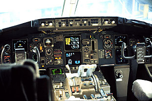 The cockpit of a typical Boeing 767 The cockpit of a typical Boeing 767