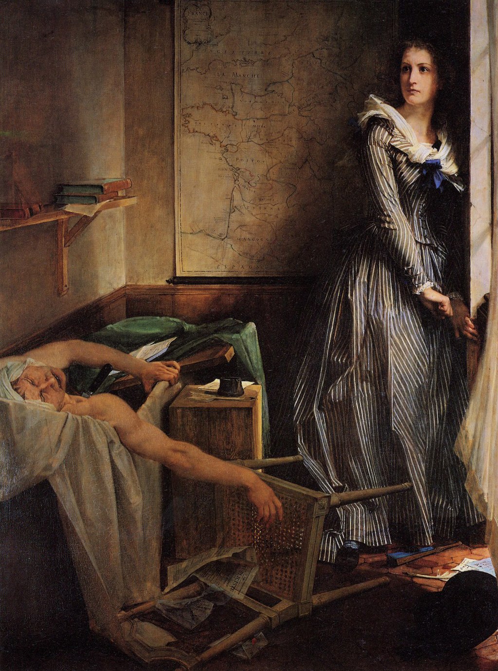 Depiction of Charlotte Corday's assassination of Jean-Paul Marat (Wikipedia) Depiction of Charlotte Corday's assassination of Jean-Paul Marat (Wikipedia)