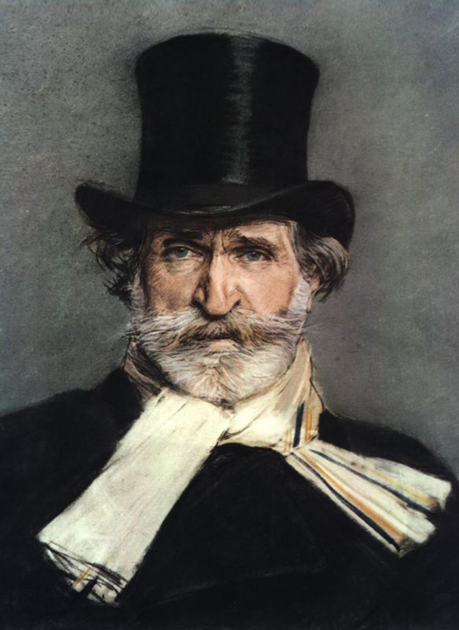 Giuseppe Verdi drawn by Giuseppe Boldini (1886)