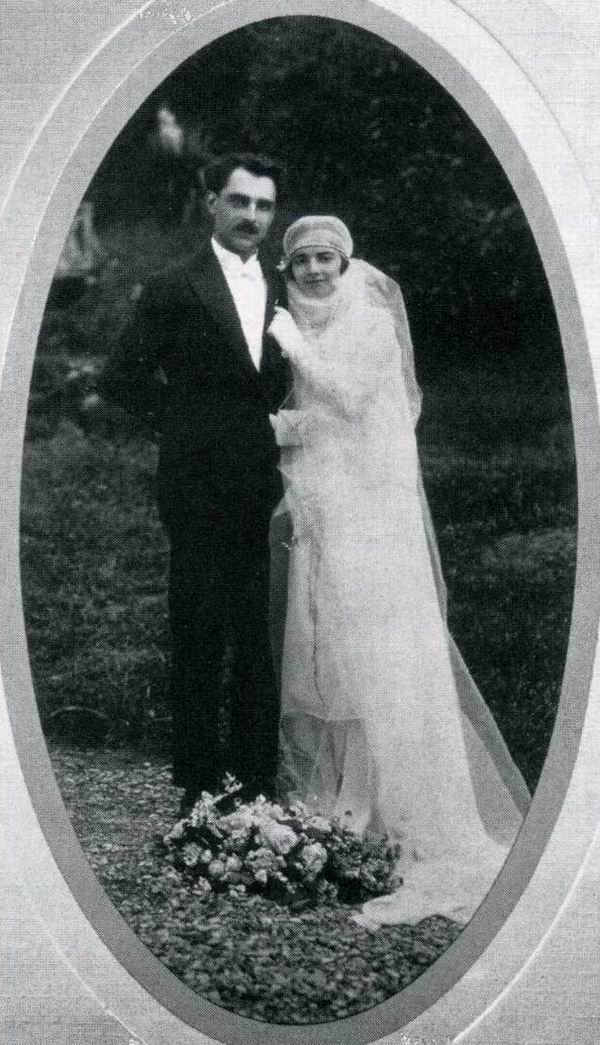 Marcel and Georgette Petiot at their wedding