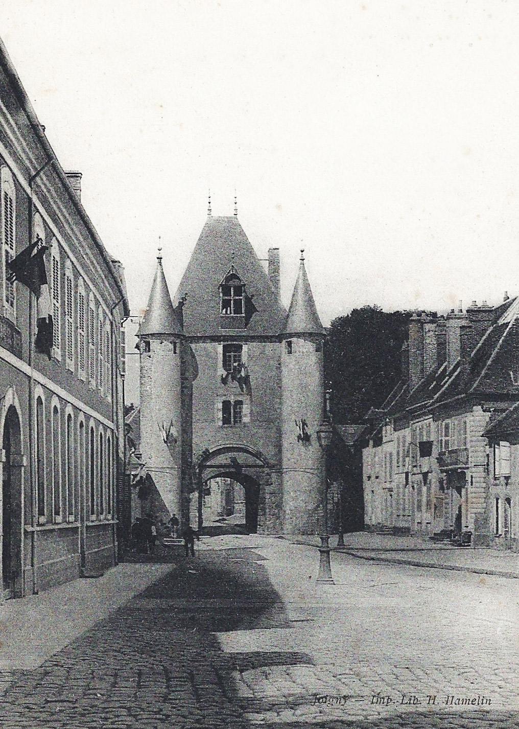 A view of a street in Villeneuve