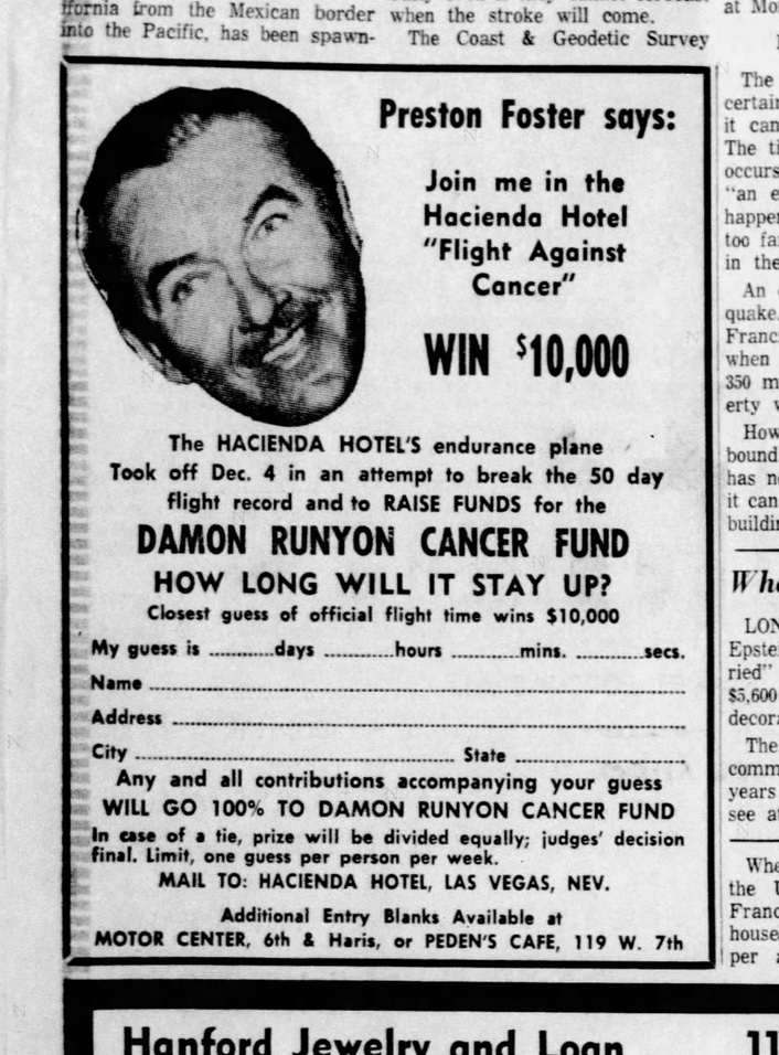 An example of a newspaper advert for the contest