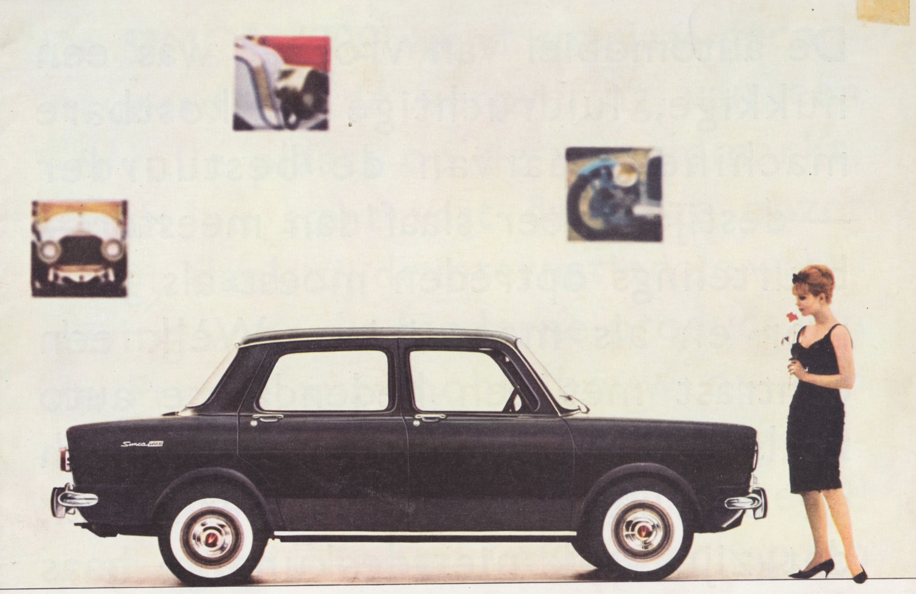 An advert for a 1965 Simca