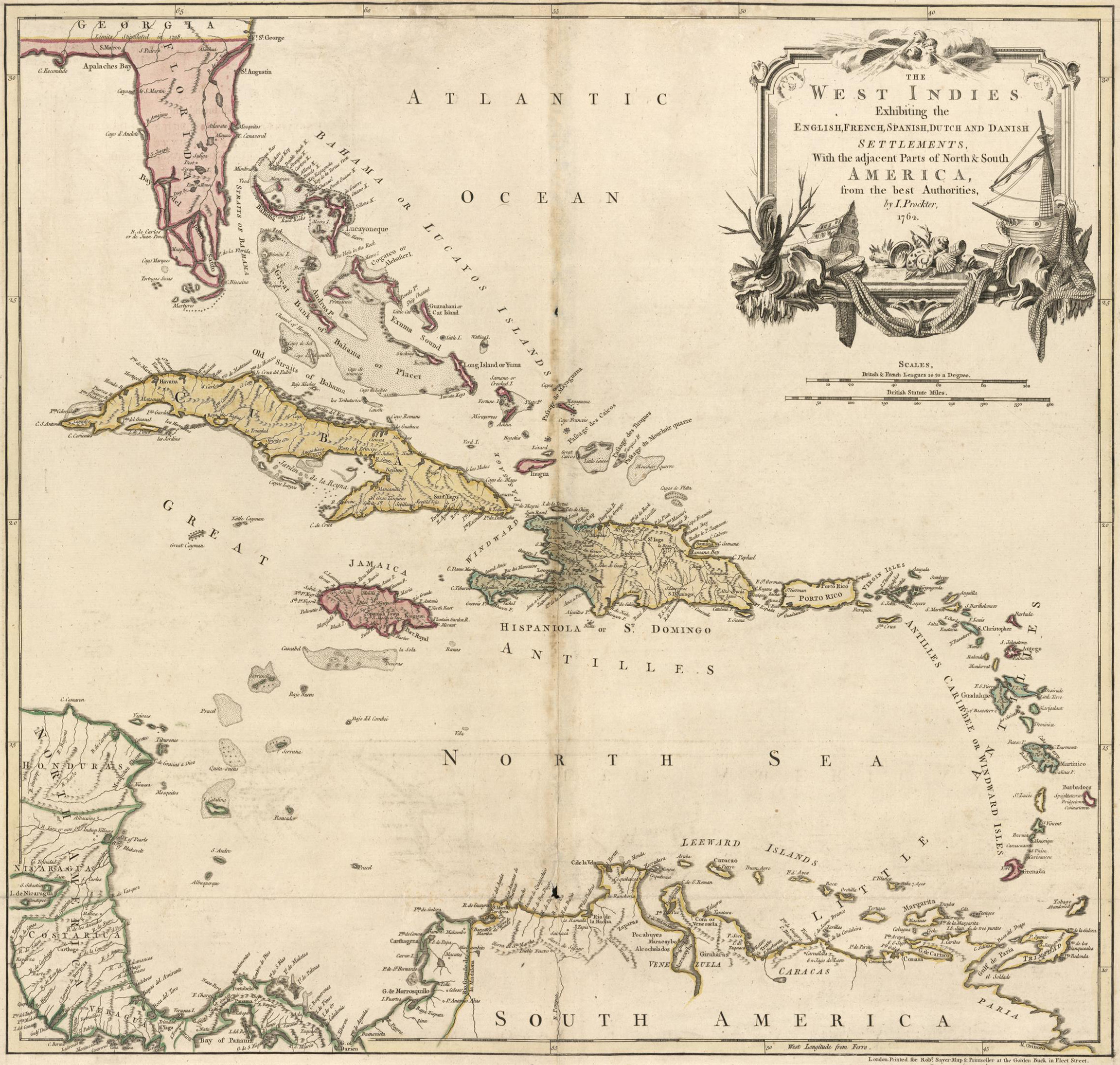 A map of the Danish West Indies, 1762 (Library of Congress)